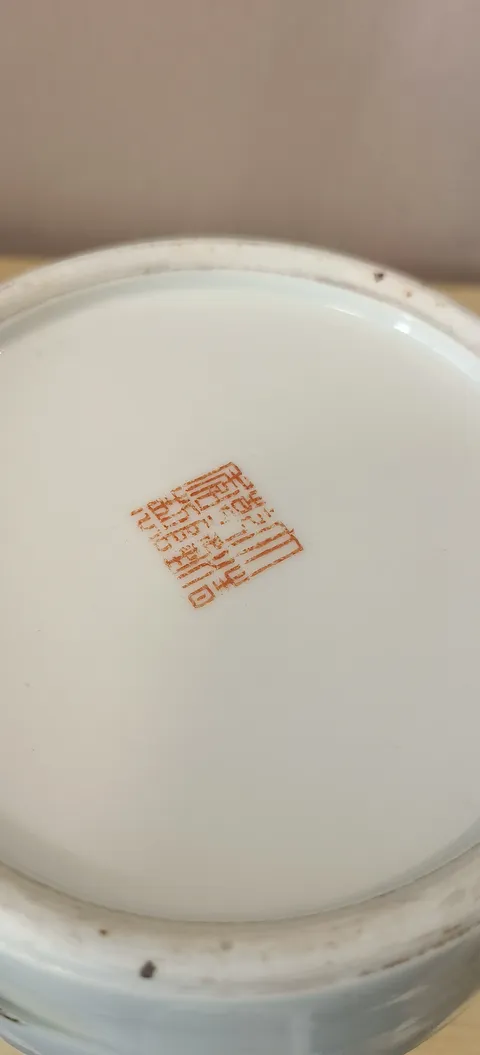 古玩陶瓷五彩人物故事紋筆筒真品鑒賞圖