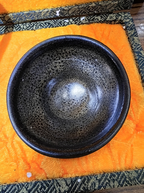 古玩陶瓷福清窯芝麻釉束口盞真品鑒賞圖