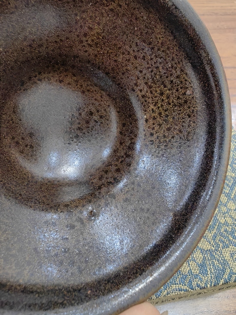 古玩陶瓷福清窯芝麻釉束口盞真品鑒賞圖