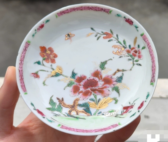 古玩陶瓷雍正粉彩小盤(pán)真品鑒賞圖