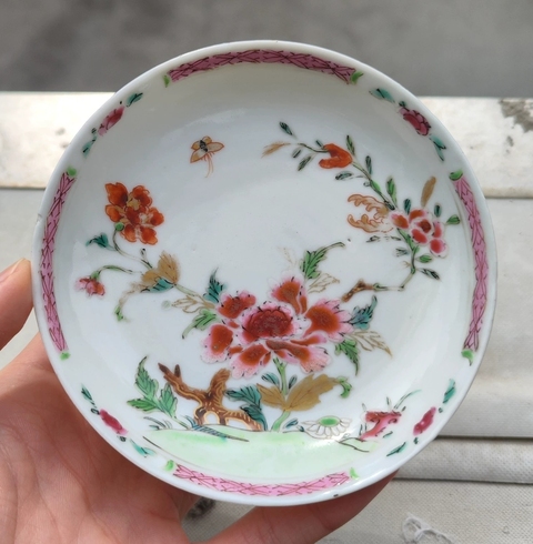 古玩陶瓷雍正粉彩小盤(pán)真品鑒賞圖