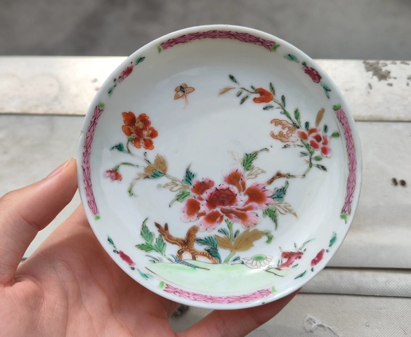 古玩陶瓷雍正粉彩小盤(pán)真品鑒賞圖