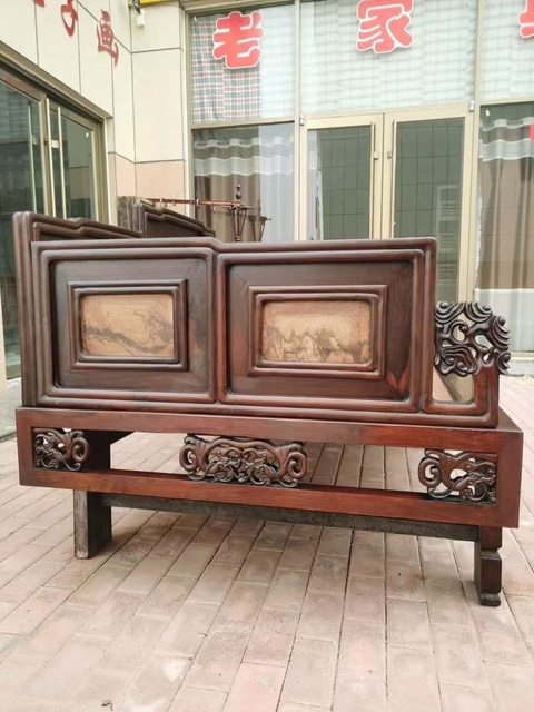 古玩雜項羅漢床真品鑒賞圖