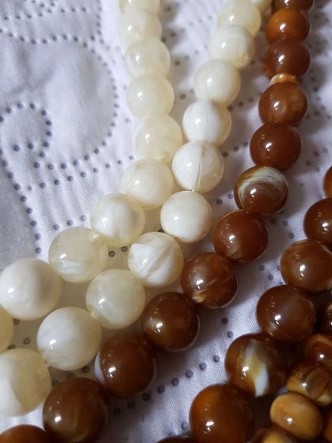 古玩玉器樹脂仿蜜蠟項鏈真品鑒賞圖