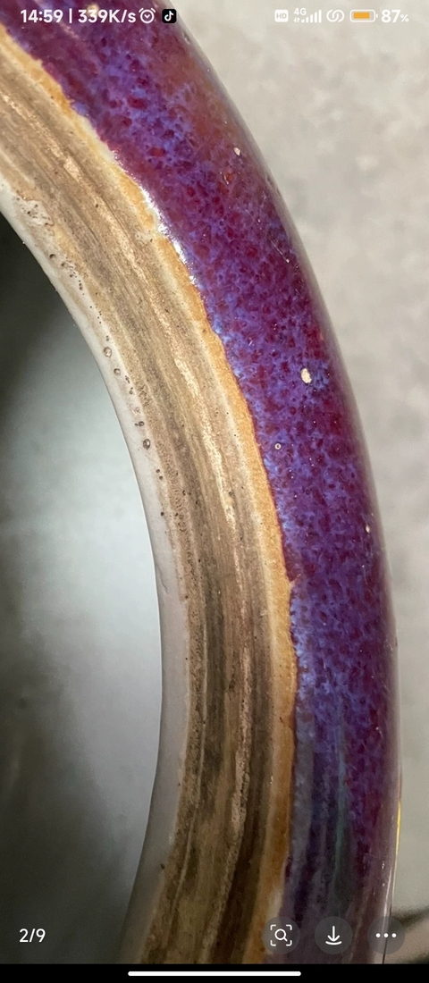 古玩陶瓷清代中期紅釉西瓜罐真品鑒賞圖