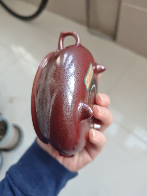 古玩陶瓷三足雙耳香爐真品鑒賞圖