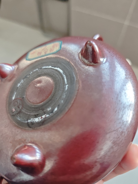 古玩陶瓷三足雙耳香爐真品鑒賞圖