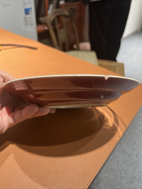 古玩陶瓷清中早·紅釉盤 真品鑒賞圖