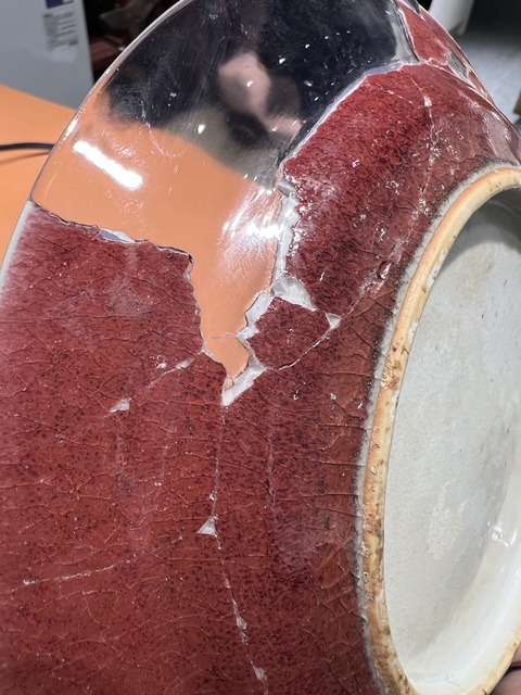 古玩陶瓷清中早·紅釉盤 真品鑒賞圖