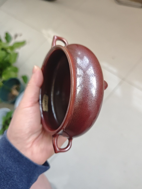 古玩陶瓷三足雙耳香爐真品鑒賞圖