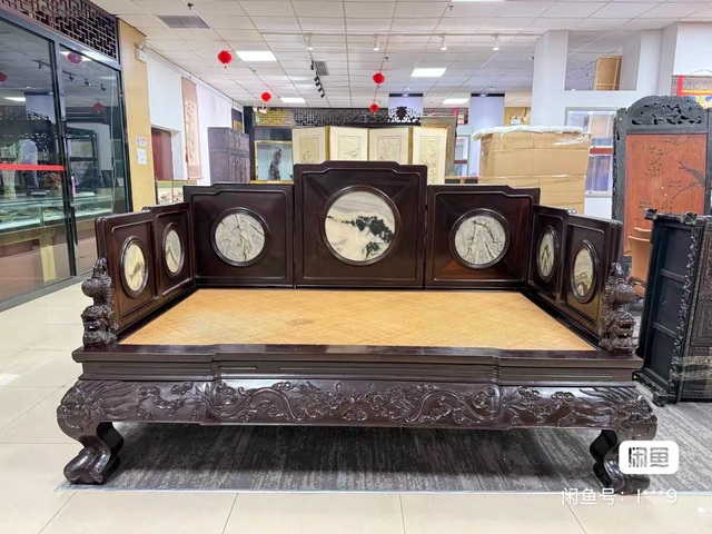 古玩雜項羅漢床真品鑒賞圖