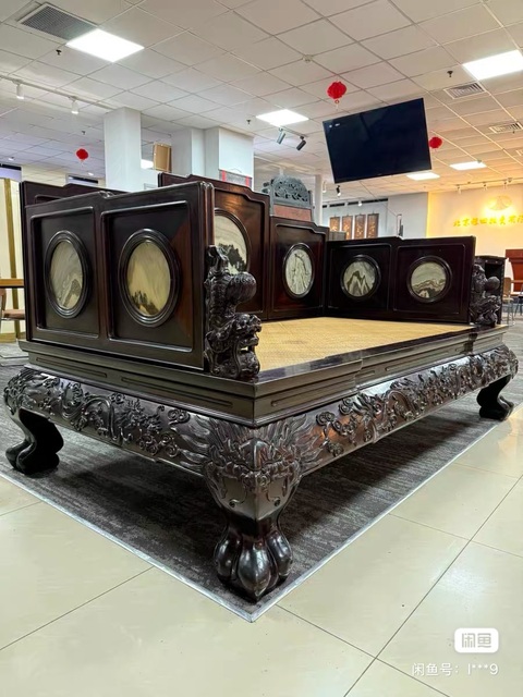 古玩雜項羅漢床真品鑒賞圖