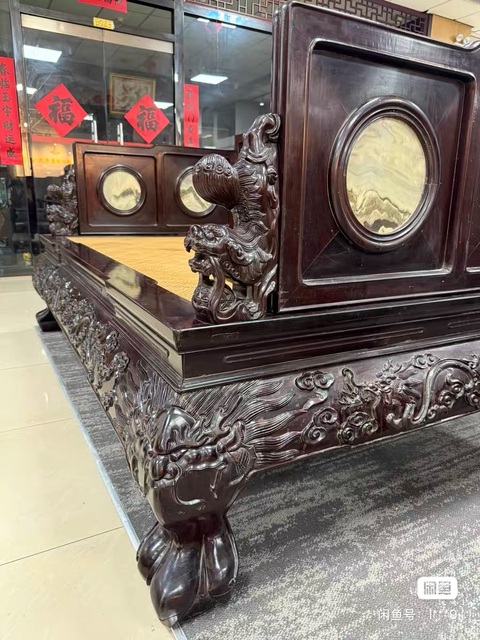 古玩雜項羅漢床真品鑒賞圖