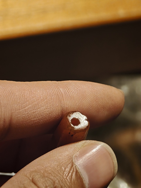 古玩雜項多棱瑪瑙珠真品鑒賞圖