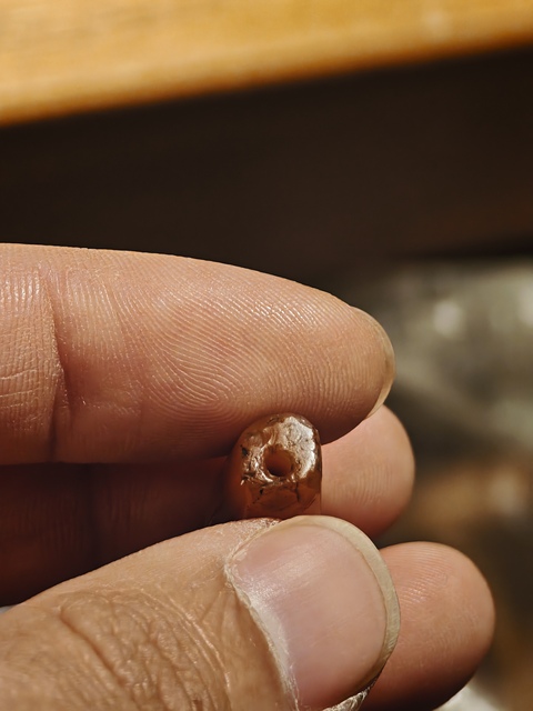 古玩雜項多棱瑪瑙珠真品鑒賞圖