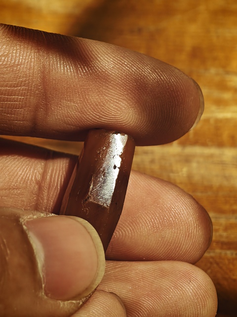 古玩雜項多棱瑪瑙珠真品鑒賞圖