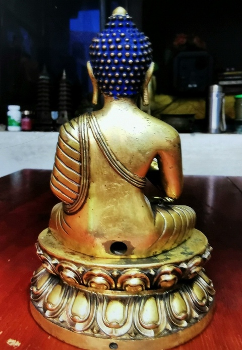 古玩銅器銅釋迦摩尼真品鑒賞圖