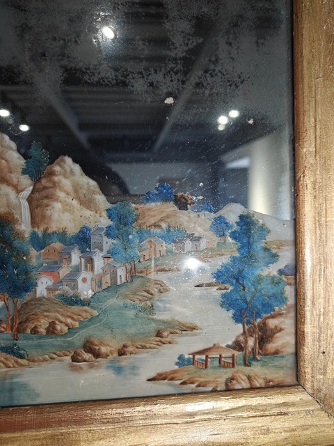 古玩字畫十三行玻璃畫真品鑒賞圖