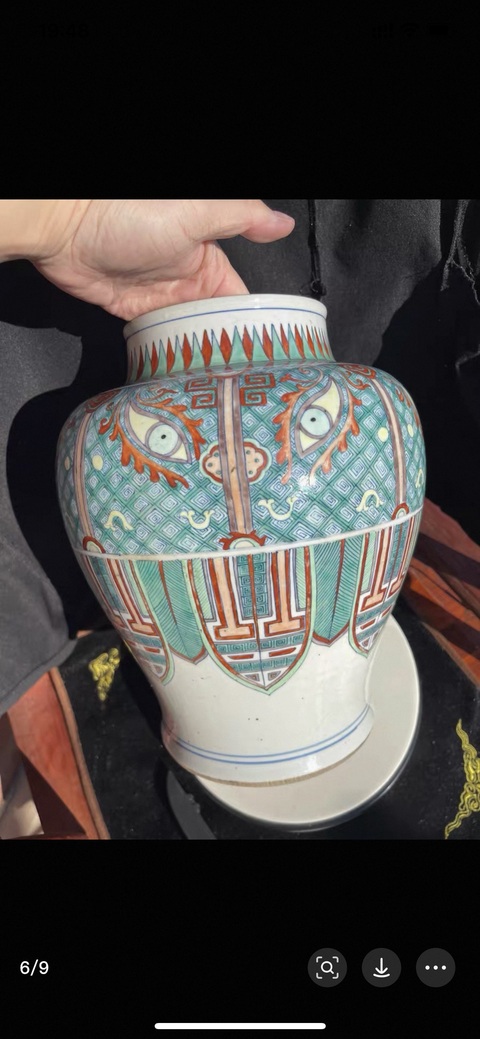 古玩陶瓷斗彩罐真品鑒賞圖