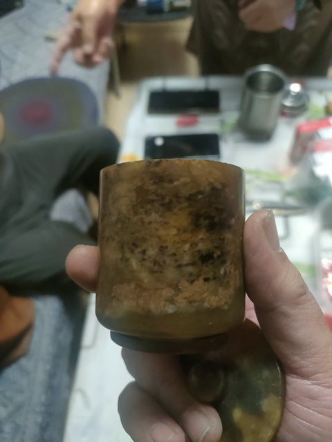 古玩玉器仿古玉杯真品鑒賞圖