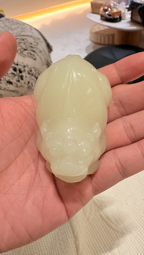 古玩玉器和田玉貔貅雕件真品鑒賞圖