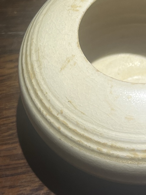 古玩陶瓷青白釉圍棋罐，確認了真品鑒賞圖