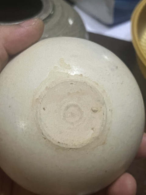 古玩陶瓷青白釉圍棋罐，確認了真品鑒賞圖