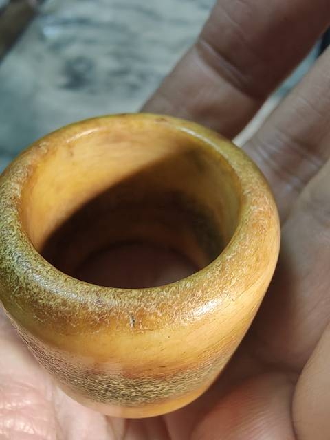 古玩雜項骨制扳指真品鑒賞圖