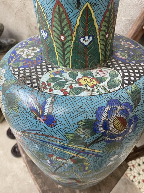 古玩銅器景泰藍瓶真品鑒賞圖