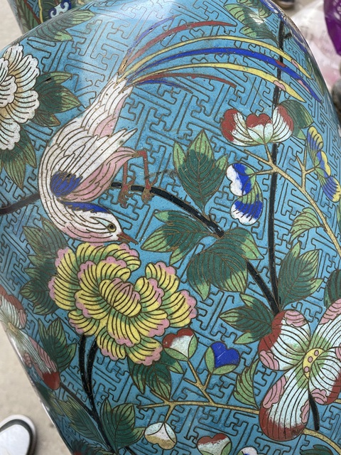 古玩銅器景泰藍瓶真品鑒賞圖