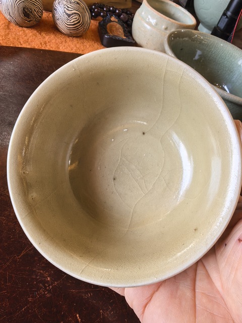 古玩陶瓷龍泉青瓷撇口碗真品鑒賞圖