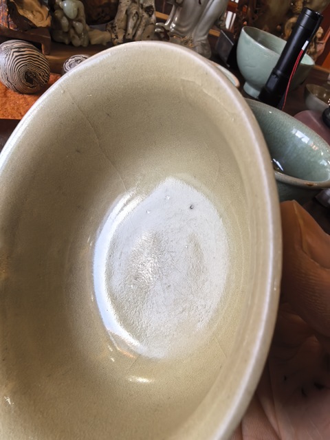 古玩陶瓷龍泉青瓷撇口碗真品鑒賞圖