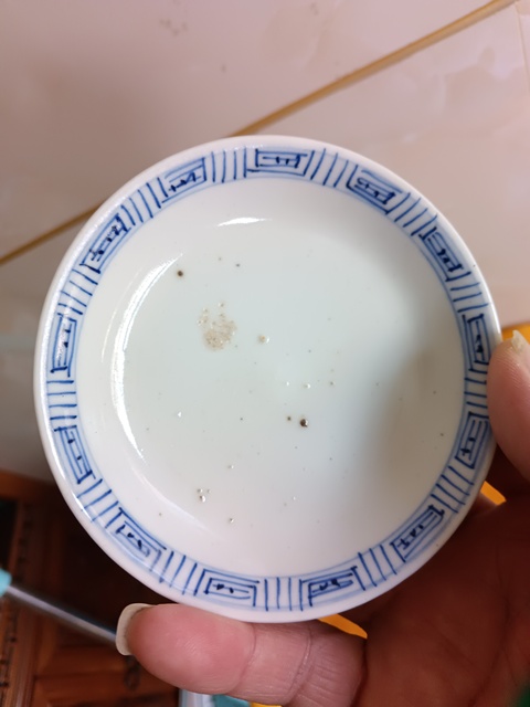 古玩陶瓷睌清民國青花釉里紅花卉紋蓋碗拍賣，當前價格298元