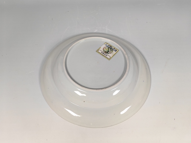 古玩陶瓷晚清民國粉彩九龍紋賞盤真品鑒賞圖