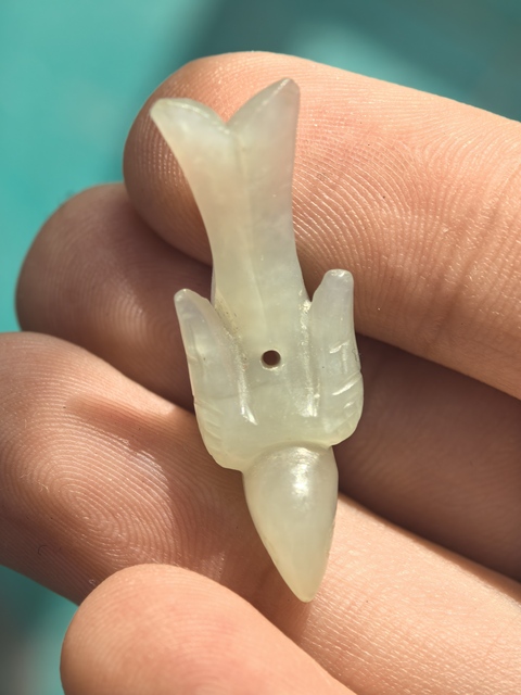 古玩玉器玉鳥墜真品鑒賞圖