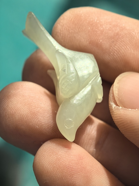 古玩玉器玉鳥墜真品鑒賞圖