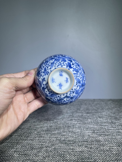 古玩陶瓷晚清.青花杯(小茶碗)拍賣，當前價格266元