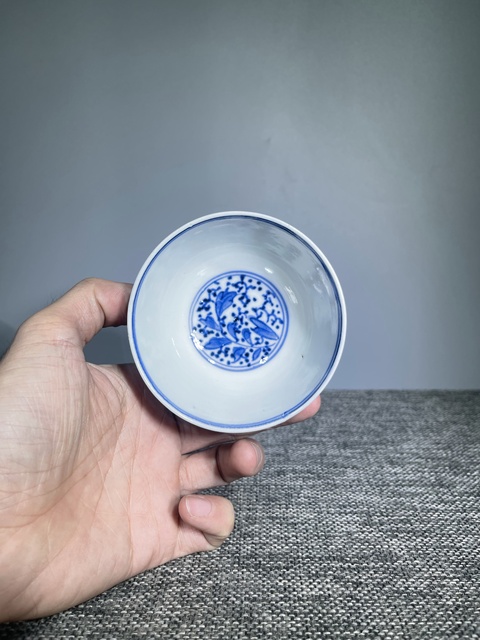 古玩陶瓷晚清.青花杯(小茶碗)拍賣，當前價格266元