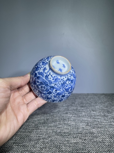 古玩陶瓷晚清.青花杯(小茶碗)拍賣，當前價格266元