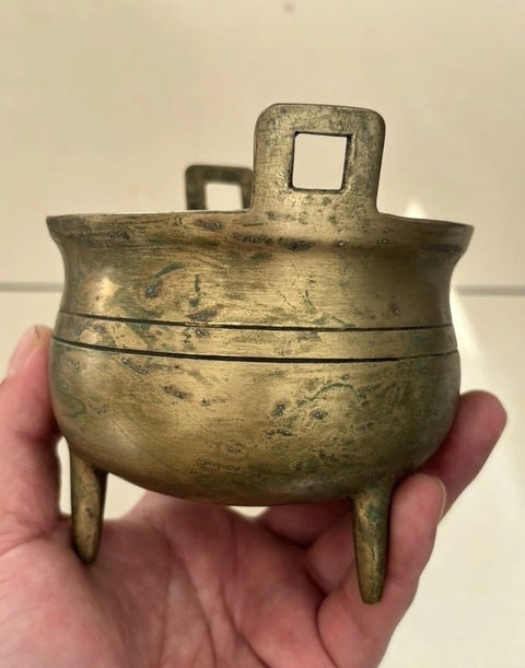 古玩銅器三足爐真品鑒賞圖