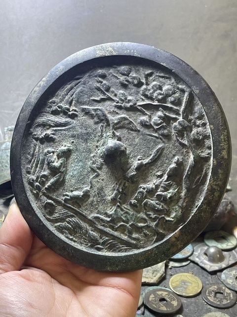 古玩銅器宋·神仙人物鏡真品鑒賞圖