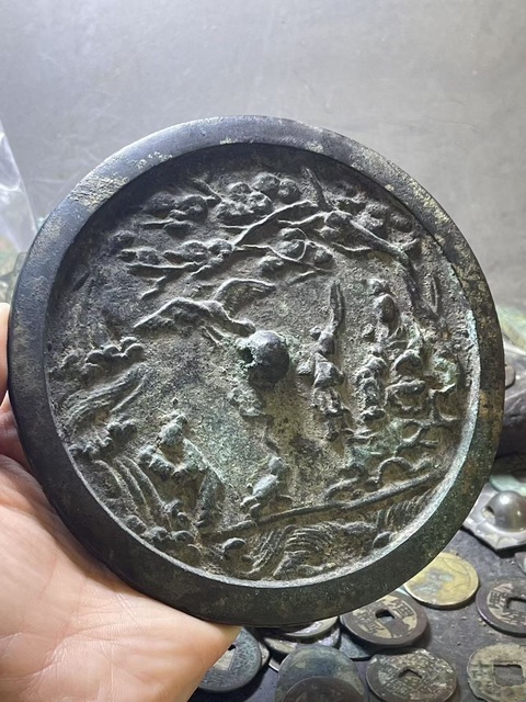 古玩銅器宋·神仙人物鏡真品鑒賞圖