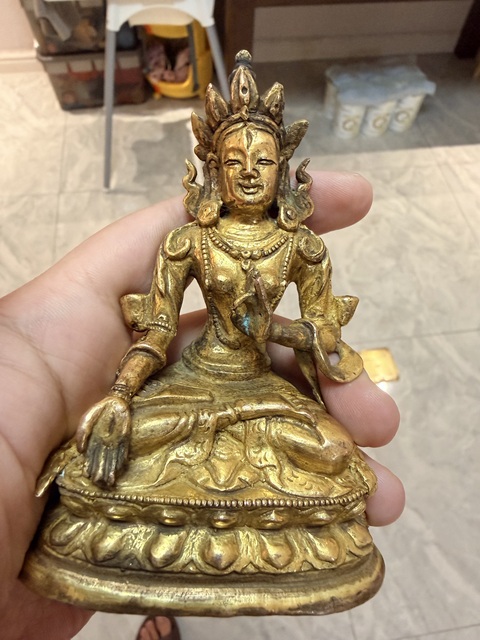 古玩銅器銅度母像真品鑒賞圖