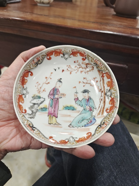 古玩陶瓷乾隆廣彩杯拍賣，當前價格2200元