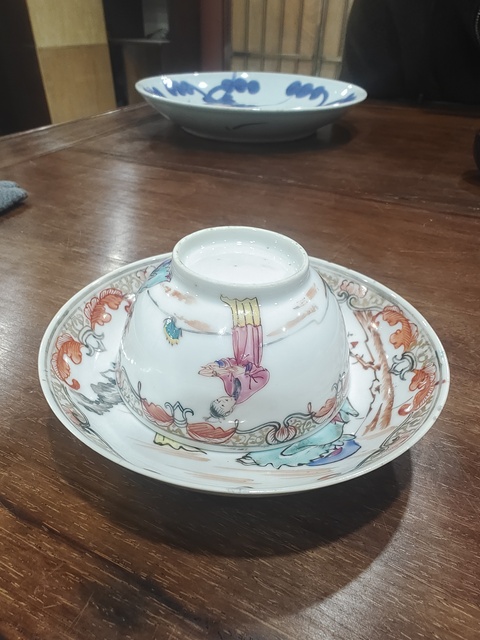 古玩陶瓷乾隆廣彩杯拍賣，當前價格2200元