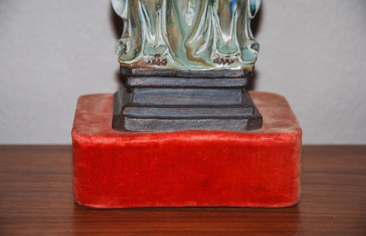 古玩陶瓷琺華彩玄武大帝造像真品鑒賞圖