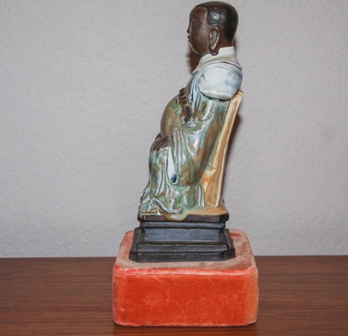 古玩陶瓷琺華彩玄武大帝造像真品鑒賞圖