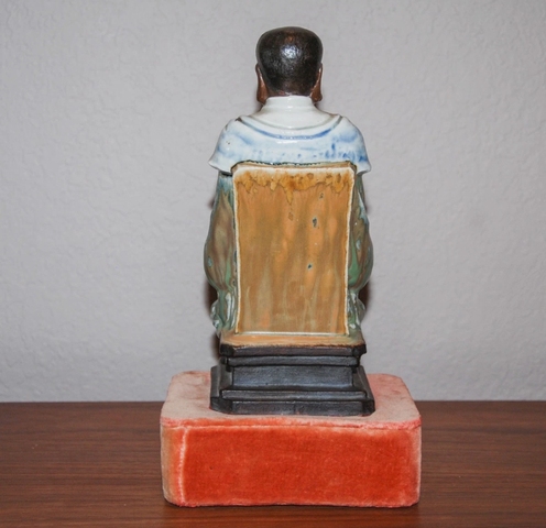 古玩陶瓷琺華彩玄武大帝造像真品鑒賞圖