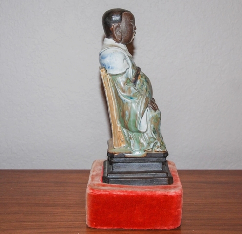 古玩陶瓷琺華彩玄武大帝造像真品鑒賞圖