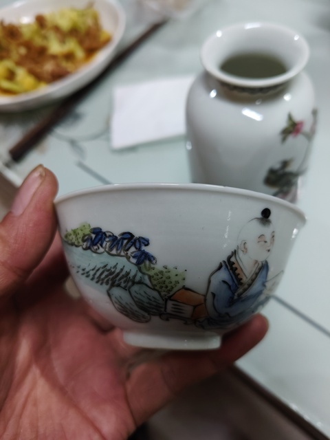 古玩陶瓷粉彩杯真品鑒賞圖